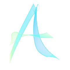 english alphabet ribbon.