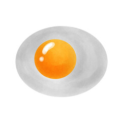 fried egg isolated