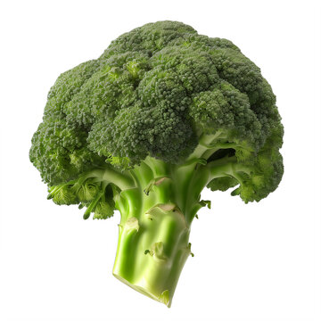 A broccoli on a transparent background png isolated Generative Ai