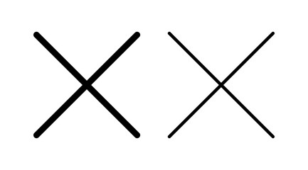 Close vector icon. Delete icon. remove, cancel, exit symbol.