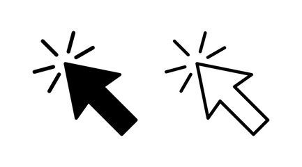 Click icon vector. cursor icon vector. pointer sign