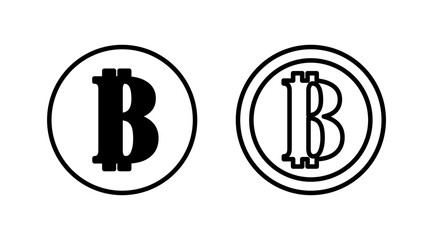 Bitcoin icon vector. payment symbol. Cryptocurrency logo.