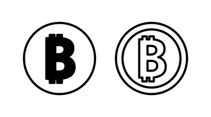 Bitcoin icon vector. payment symbol. Cryptocurrency logo.