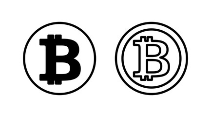 Bitcoin icon vector. payment symbol. Cryptocurrency logo.