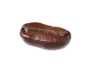 One aromatic coffee bean isolated on white