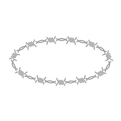 circle barbed wire frame for text