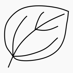 tropical leaf icon, passion fruit leaf
