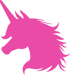 unicorn pink head svg vector