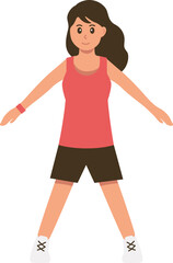 Fitness Female Workout Illustration Vector