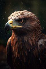 Fototapeta premium Portrait of Eagle Dramatic and Cinematic Lighting Photography, Generative AI