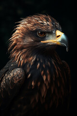 Portrait of Eagle Dramatic and Cinematic Lighting Photography, Generative AI