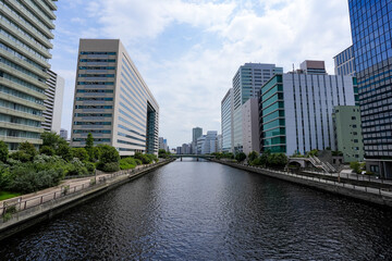 Fototapeta na wymiar 東京品川　運河のある風景