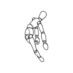 Black lines figures in various postures.