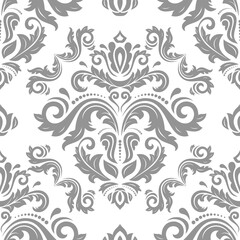 Orient classic pattern. Seamless abstract background with vintage gray elements. Orient background. Ornament for wallpaper and packaging