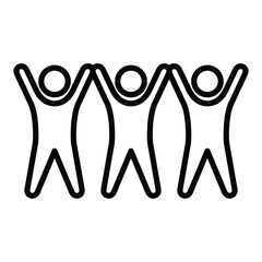 friendship icon on transparent background