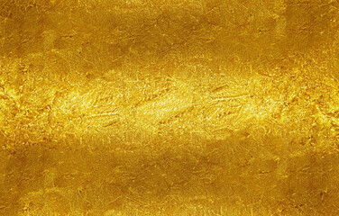 Shiny yellow leaf gold foil texture background