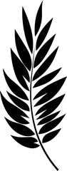 Leaf icon. Tropical palm leaf.Eco leaf logo.Vector illustration of simple leaf icon.Ecology.