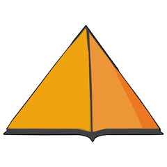 Fototapeta premium Camping tent clipart vector flat design on transparent background, camping isolated clipping path element