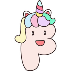 F, Unicorn, alphabet, English Alphabet, F Letters