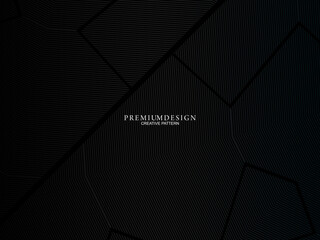 Gray line on black. Minimalist design. Cover design templates, business flyer layouts, wallpapers, etc.