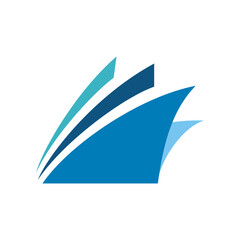 Fototapeta na wymiar logo design vector icon modern abstract ship consulting business logo symbol
