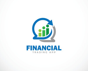 financial logo creative trading growth business person market design concept creative consult chat business