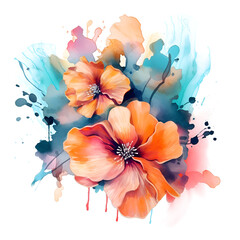 watercolor floral background