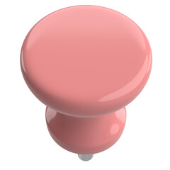 Push pin. Drawing pin. 3D pin. 3D illustration.