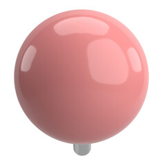 Push pin. Drawing pin. 3D pin. 3D illustration.