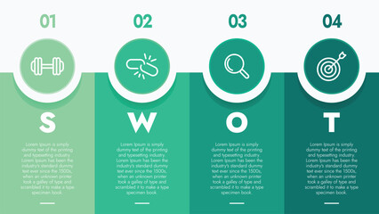 Business template for presentation. Infographic business data visualization. Process chart with elements of graph, diagram, steps, options, process. Vector and illustration concept for presentation.