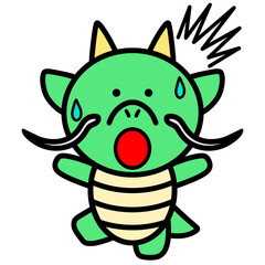 驚く辰　イラスト