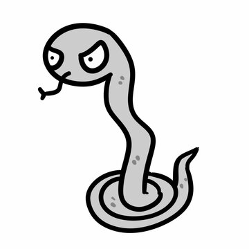 snake cartoon on white background