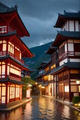 Obraz premium temple in the night