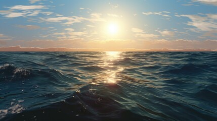 light filtering through the surface of a calm sea, generative ai