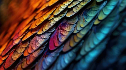 Aluminium Prints Macro photography macro shot of butterfly wing showcasing intricate patterns, detailed and realistic, generative ai