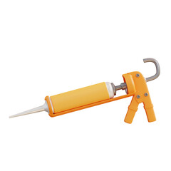 3d illustration caulk gun