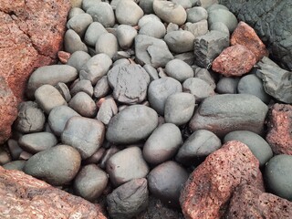 pebbles on the beach. stones on the beach.