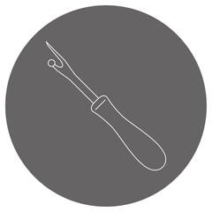 モノクロのイラストマーク_リッパー,糸ほどき