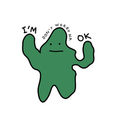 funny monster saying ok