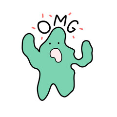 The green monster feeling surprised