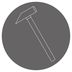 モノクロのイラストマーク_とんかち