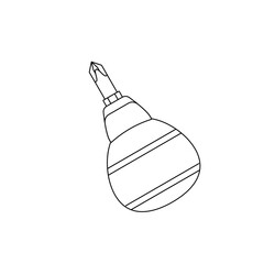 モノクロのイラスト_スタビープラスドライバー