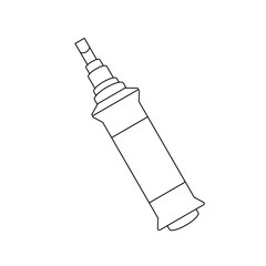 モノクロのイラスト_手動インパクトマイナスドライバー