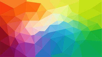 Colorful rainbow polygon background or crystal mosaic pattern. Vector eps 10