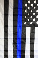 Police memorial flag, thin blue line