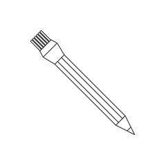 モノクロのイラスト_チャコペン