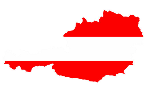 austria map with country colors