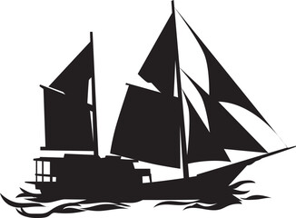 silhouette of a sailing ship
