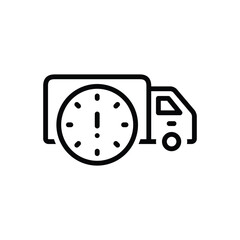 Black line icon for delays 