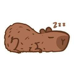 Sleeping capybara